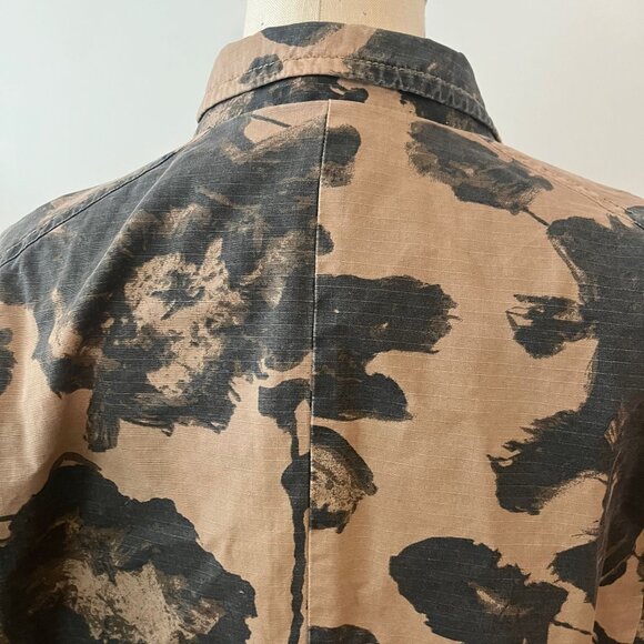 J.CREW Black Blossom Camo Blazer/Utility Jacket Size Large - Picture 7 of 8